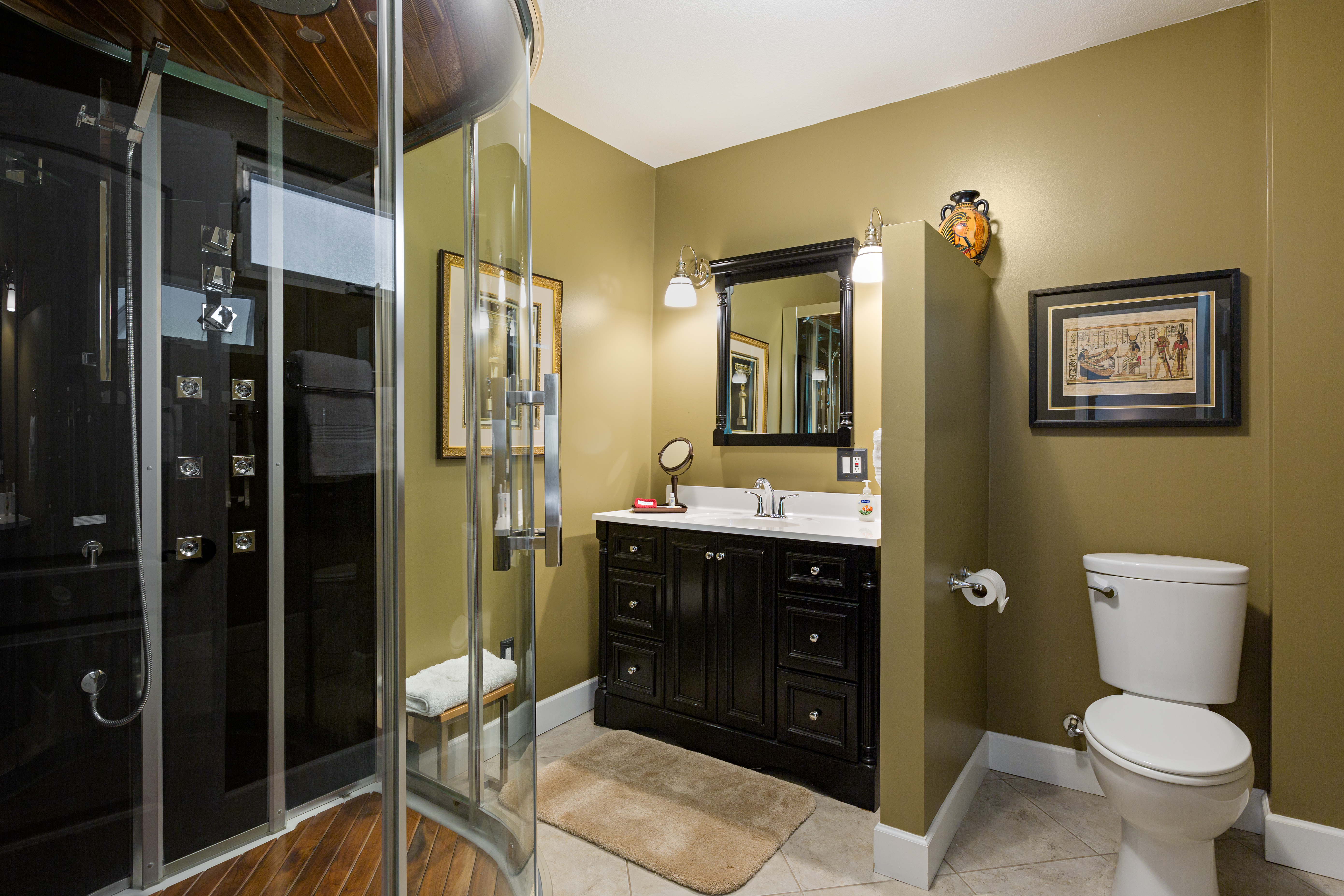 Photo of Howard Carter Suite - Bathroom showing shower and vanity